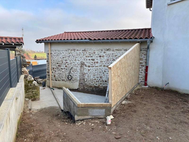Construction d'un garage en ossature bois et en bardage bois à Tassin-La-Demie-Lune